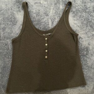 Abercrombie & Fitch Women's Ribbed Tank Top - Black
